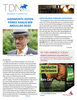 Juddmonte Doyen Prince Khalid Bin Abdullah Dead