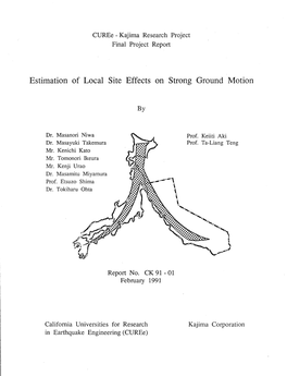 Estimation of Local Site Effects on Strong Ground Motion