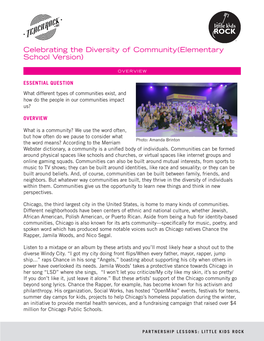 Celebrating the Diversity of Community(Elementary School Version)