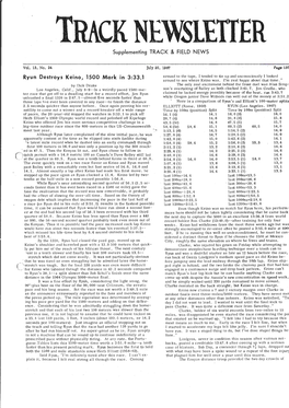 Track Newsletter in This Volume