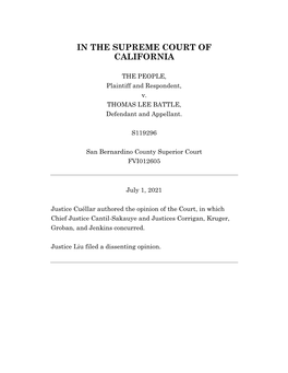 In the Supreme Court of California