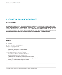 Ecology, a Romantic Science?
