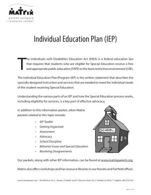 Individual Education Plan (IEP)
