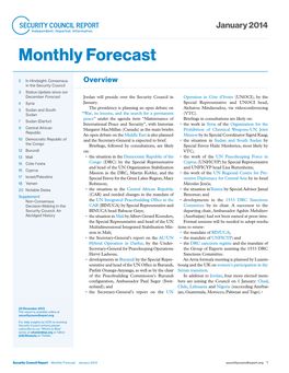 Monthly Forecast
