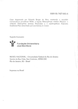 ISBN 85-7427-001-6 Capa Diagramada Por Eduardo Borges