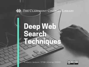 Deep Web Search Techniques
