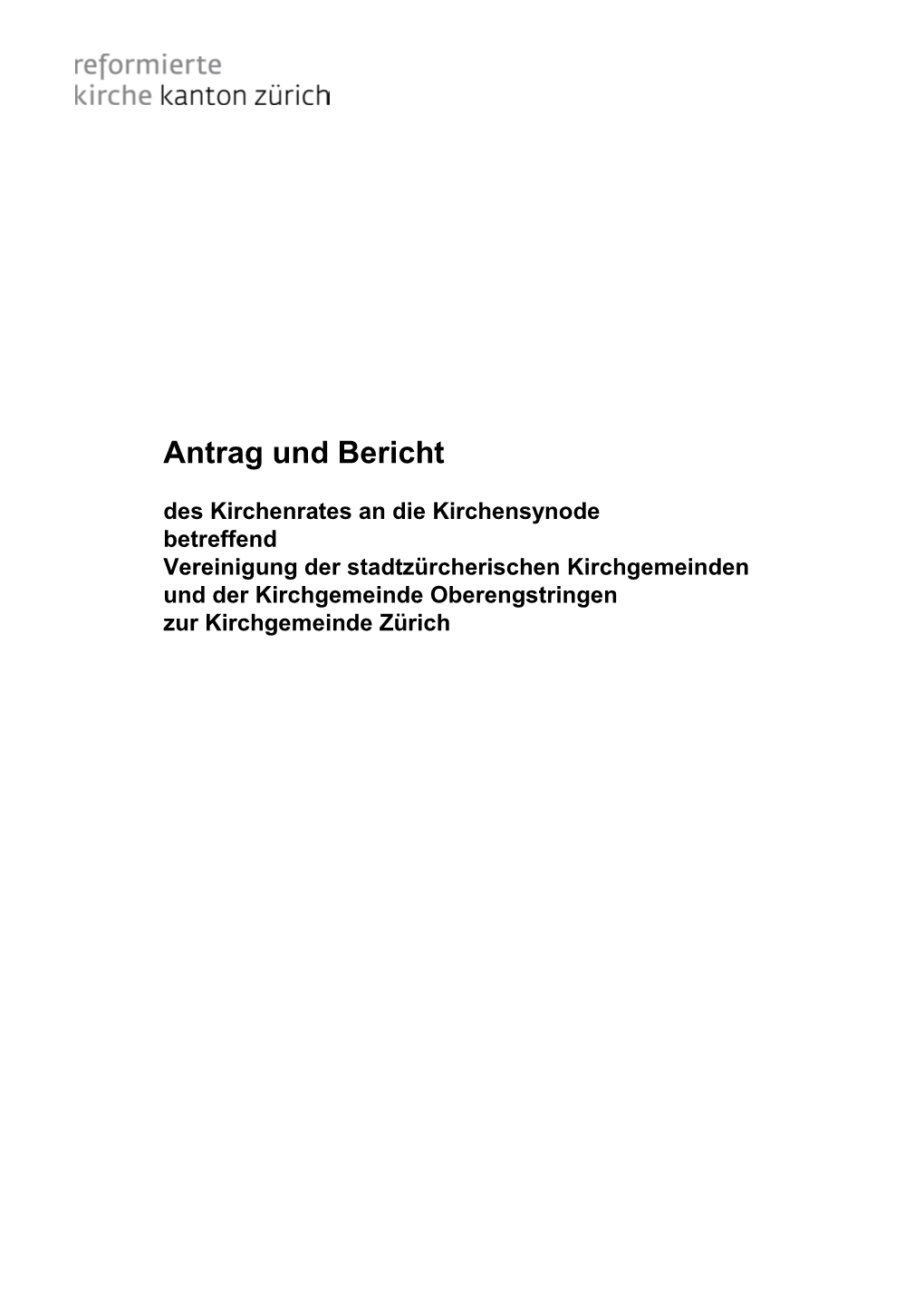 Antrag Und Bericht