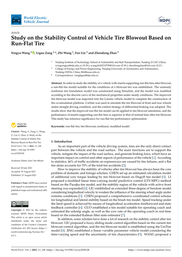 Study on the Stability Control of Vehicle Tire Blowout Based on Run-Flat Tire