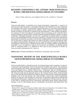 Revisión Taxonómica Del Género Warczewiczella Rchb.F