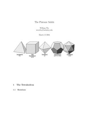 The Platonic Solids