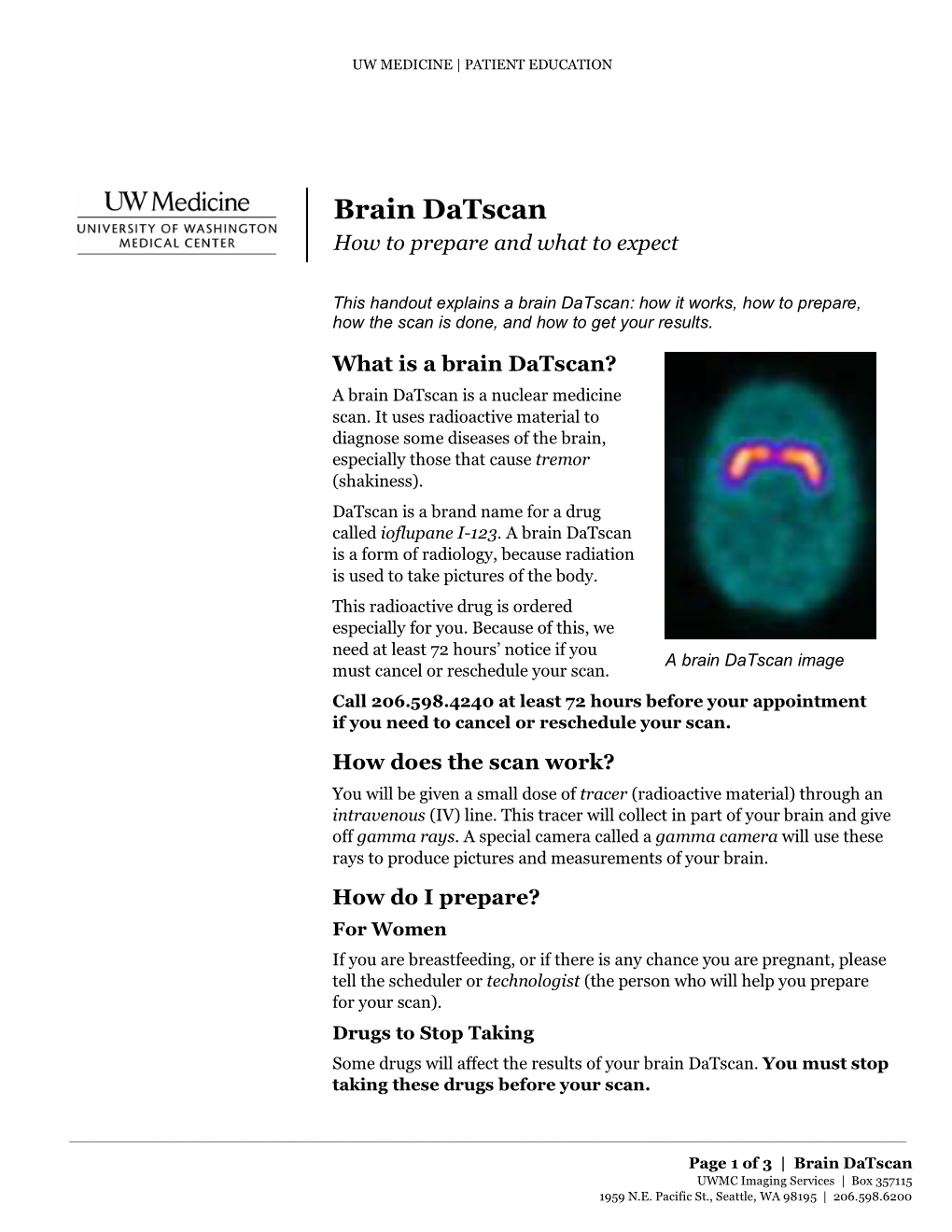 Brain Datscan | How to Prepare and What to Expect |