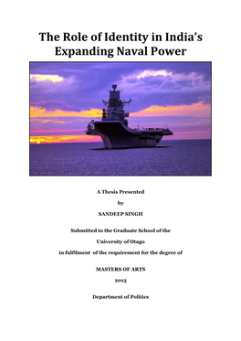 The Role of Identity in India's Expanding Naval Power
