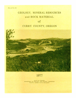 DOGAMI Bulletin 93, Geology, Mineral Resources, and Rock Material Of