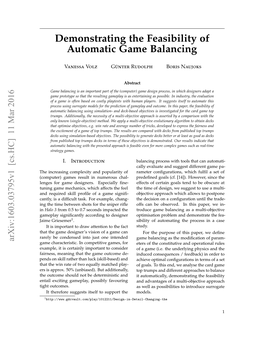 Demonstrating the Feasibility of Automatic Game Balancing
