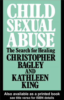 CHILD SEXUAL ABUSE This Page Intentionally Left Blank
