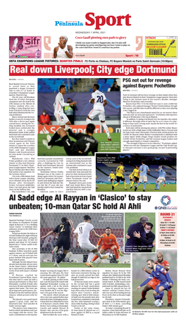 Al Sadd Edge Al Rayyan in ‘Clasico’ to Stay Unbeaten; 10-Man Qatar SC Hold Al Ahli