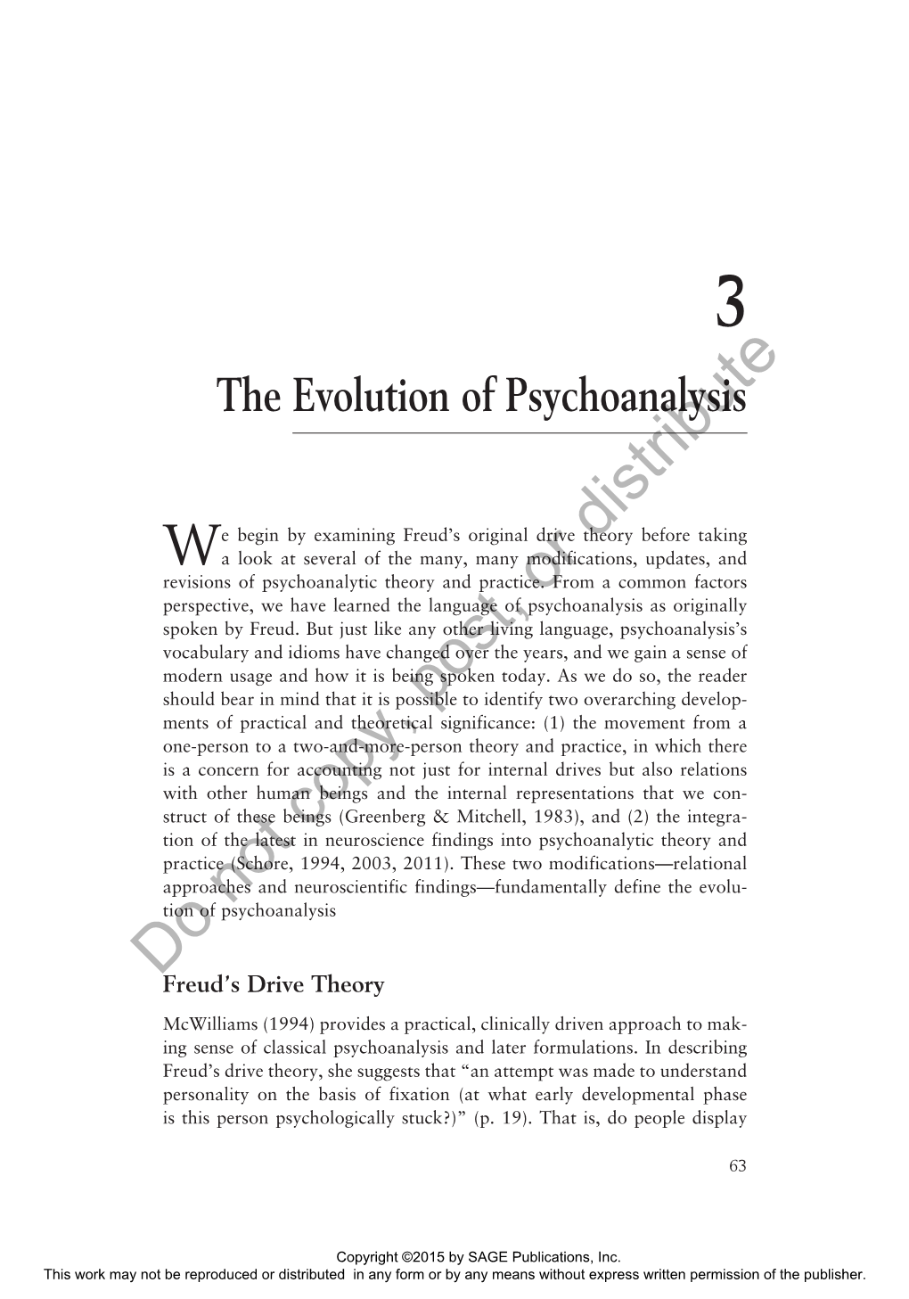 The Evolution of Psychoanalysis