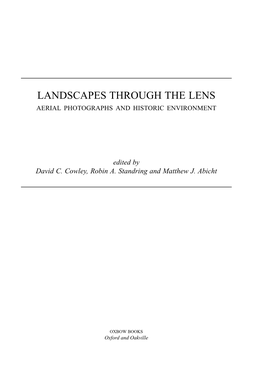 Landscapes Through the Lens Aerial Photographs and Historic Environment