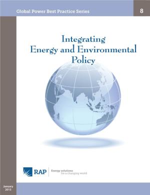 Integrating Energy and Environmental Policy