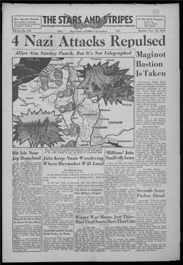 4 Nazi Attacks Repulsed Allies Aim Sunday Punch, but It's Not Telegraphed Magi Not