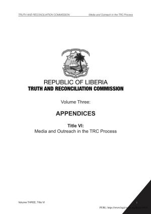 Republic of Liberia Appendices