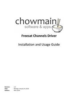 Freesat Channels Driver Installation and Usage Guide
