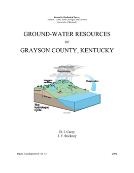 Ground-Water Resources Grayson County, Kentucky