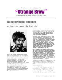 Strange Brew√ Fresh Insights on Rock Music | Edition 04 of November 17 2006