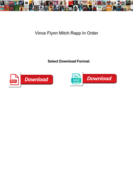 Vince Flynn Mitch Rapp in Order