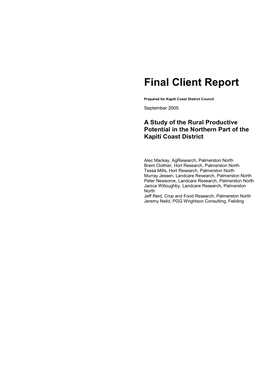 Final Client Report
