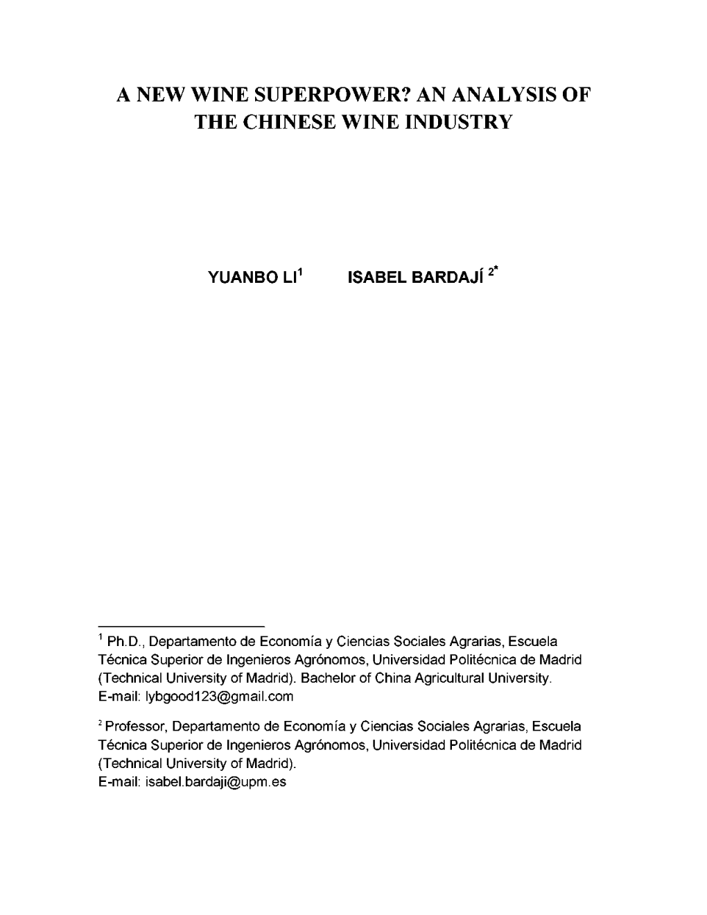 An Analysis of the Chinese Wine Industry