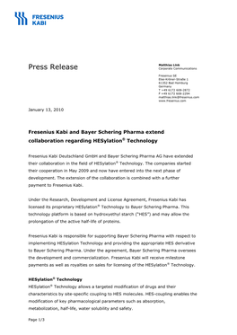 Press Release Corporate Communications