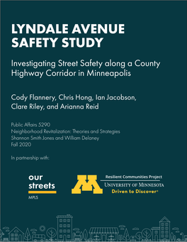 LYNDALE AVENUE SAFETY STUDY Investigating Street Safety Along a County Highway Corridor in Minneapolis