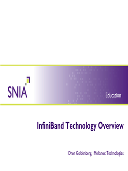 Infiniband Technology Overview