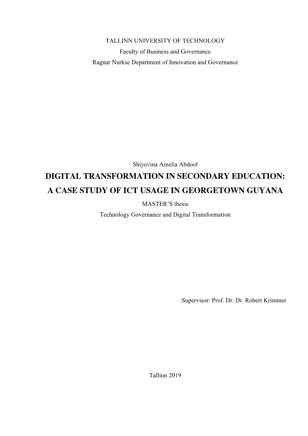 master thesis on digital transformation