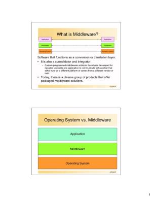Operating System Vs. Middleware
