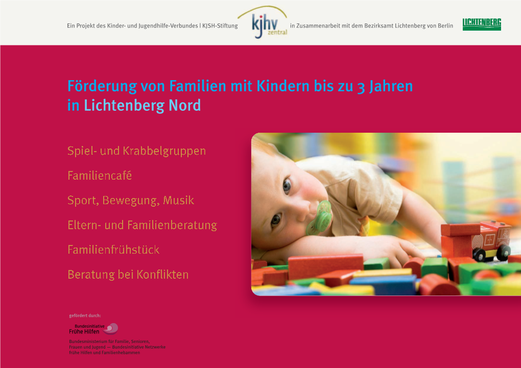 Förderung Von Familien Mit Kindern Bis Zu 3 Jahren in Lichtenberg Nord