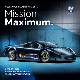 Booklet "Mission Maximum. Records and Superlative from the World of Volkswagen