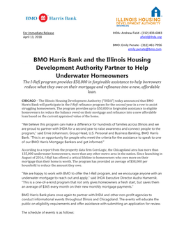 BMO Harris Bank and the Illinois Housing Development Authority