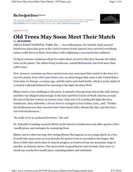 Old Trees May Soon Meet Their Match - Nytimes.Com Page 1 of 4