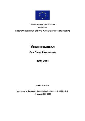 ENPI CBC Mediterranean Sea Basin Programme