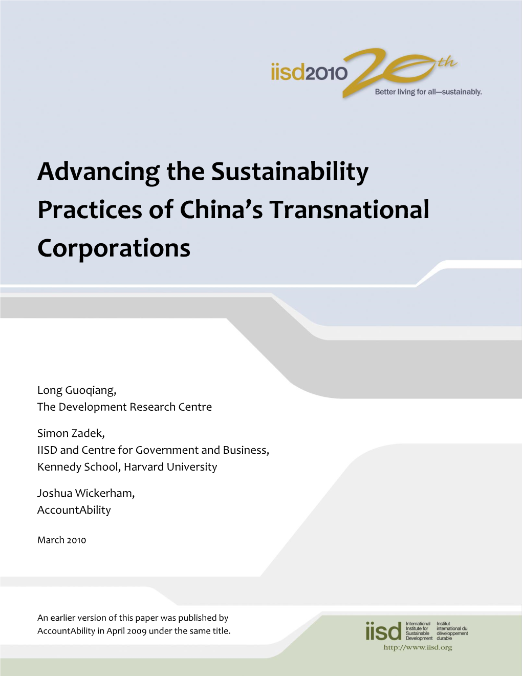 Advancing the Sustainability Practices of China's Transnational