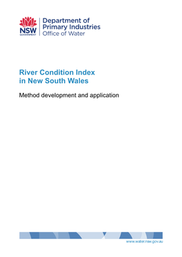 River Condition Index in New South Wales