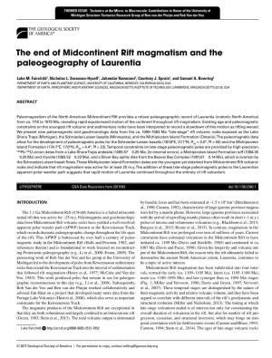 The End of Midcontinent Rift Magmatism and the Paleogeography of Laurentia