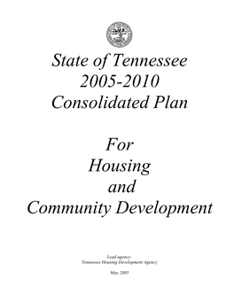 State of Tennessee 2005-2010 Consolidated Plan for Housing and Community Development