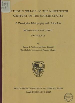 A Descriptive Bibliography and Union List
