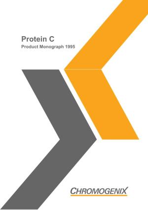 Protein C Product Monograph 1995 COAMATIC® Protein C Protein C