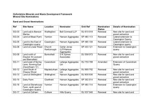 Oxfordshire Minerals and Waste Development Framework Mineral Site Nominations