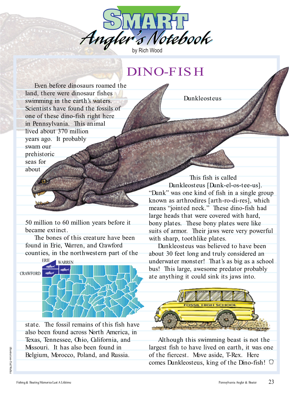 DINO-FISH Even Before Dinosaurs Roamed the Land, There Were Dinosaur Fishes Swimming in the Earth’S Waters
