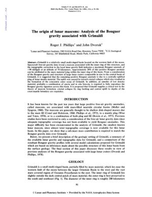 The Origin of Lunar Mascons: Analysis of the Bouguer Gravity Associated